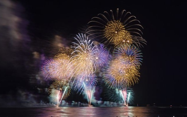 長岡花火観覧席