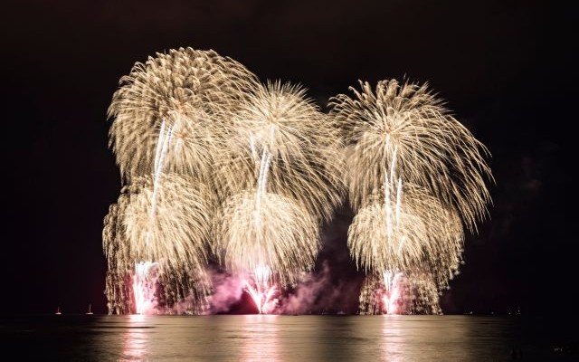 長岡花火観覧席